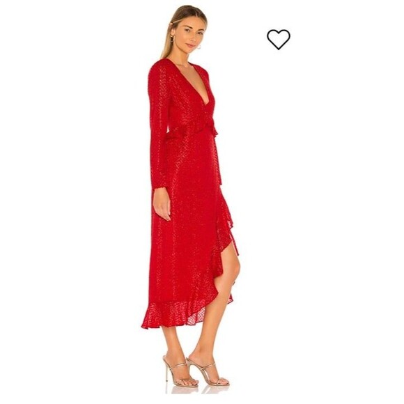 House of Harlow 1960 x REVOLVE Justina Maxi Dress Red Medium NWT Holiday Party - Picture 2 of 12